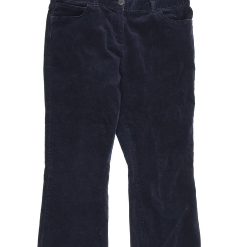 Marks & Spencer Women's Blue Corduroy Trousers Size 14