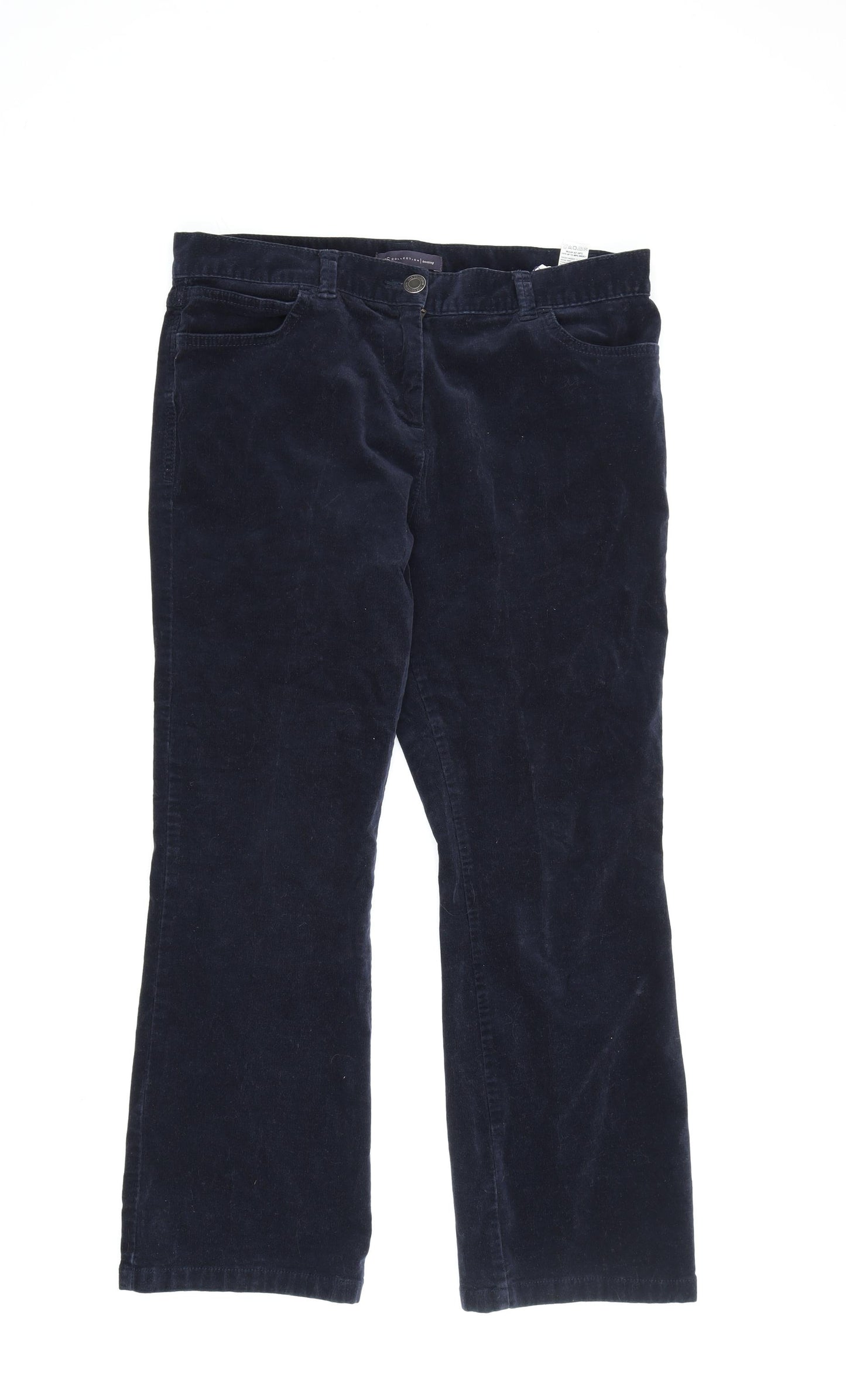 Marks & Spencer Women's Blue Corduroy Trousers Size 14