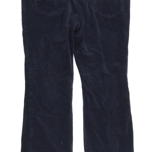 Marks & Spencer Women's Blue Corduroy Trousers Size 14