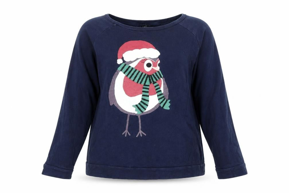 Next Women's Blue Festive T-Shirt Size 18, Christmas, Cotton