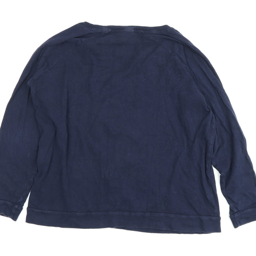 Next Women's Blue Festive T-Shirt Size 18, Christmas, Cotton