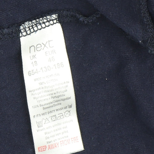 Next Women's Blue Festive T-Shirt Size 18, Christmas, Cotton