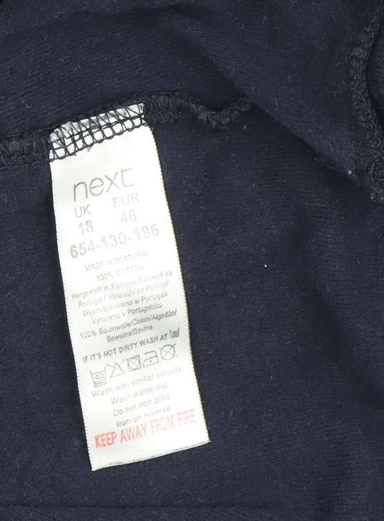 Next Women's Blue Festive T-Shirt Size 18, Christmas, Cotton