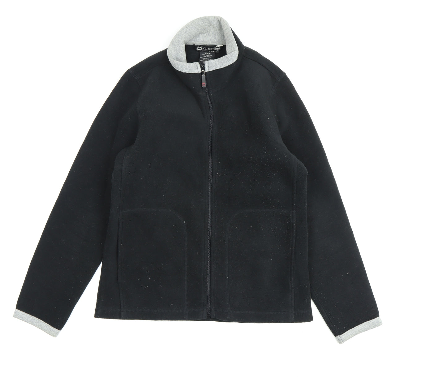 B.C. Clothing Women's Black Fleece Mid-Length Jacket M