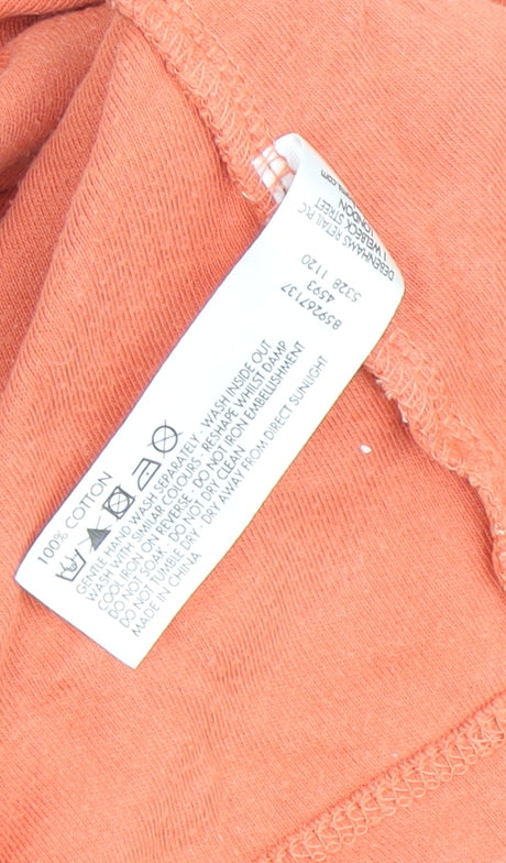 Rocha John Rocha Women's Orange Floral T-Shirt Size 16