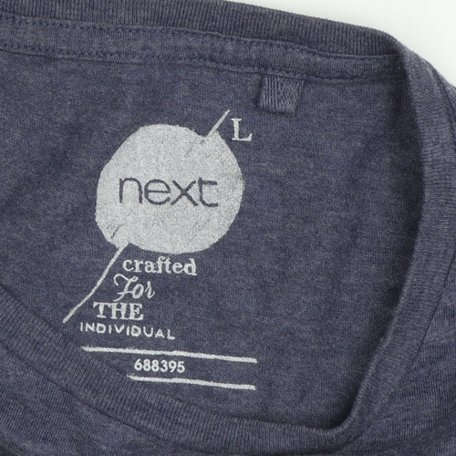 Next Men's Blue Graphic Print T-Shirt, Size L