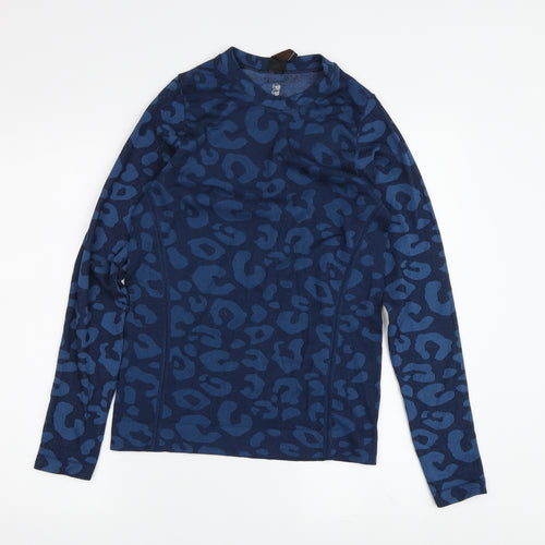 Sweaty Betty Women's Blue Animal Print Top M