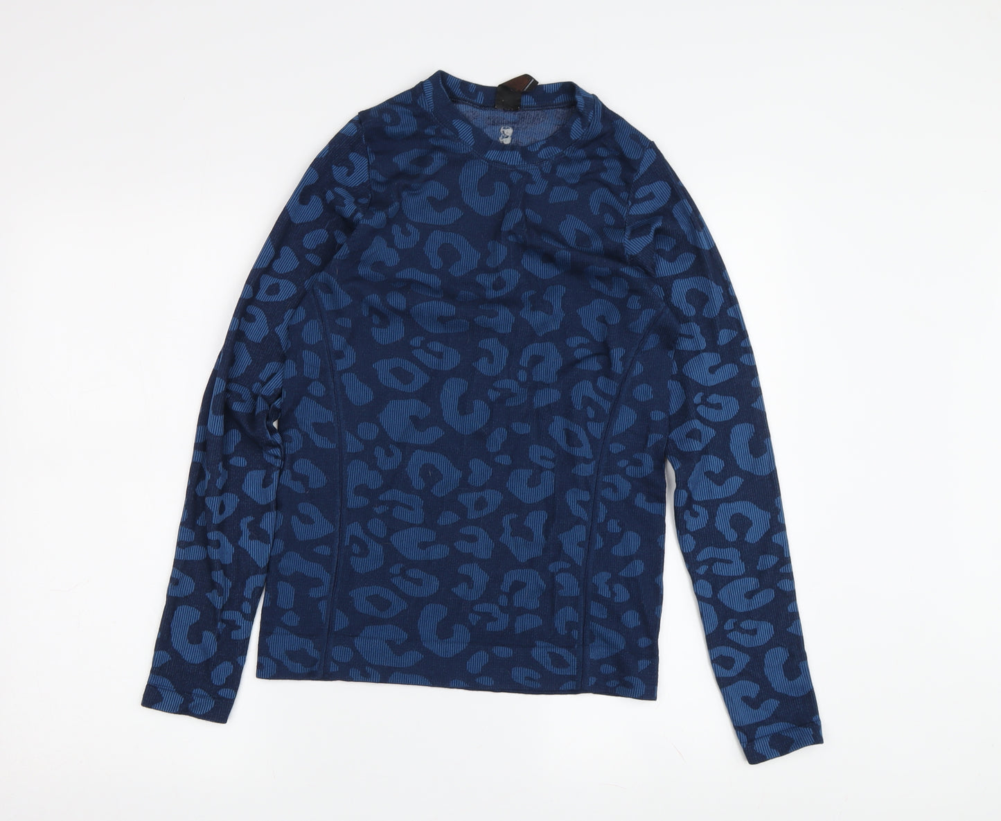 Sweaty Betty Women's Blue Animal Print Top M