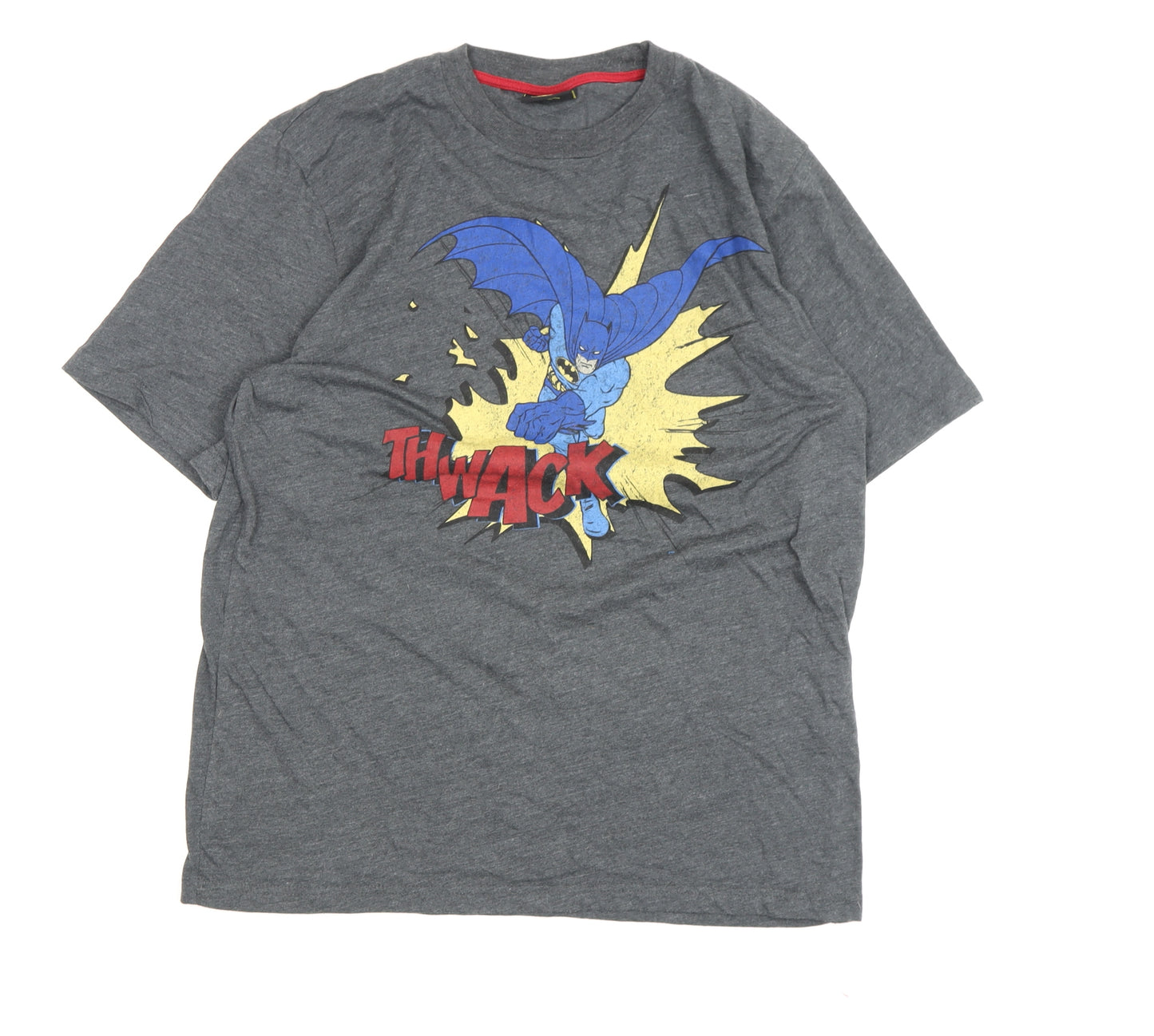 Batman Men's Grey Medium Graphic Print T-Shirt Short Sleeve