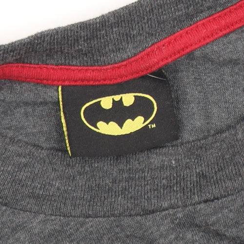 Batman Men's Grey Medium Graphic Print T-Shirt Short Sleeve