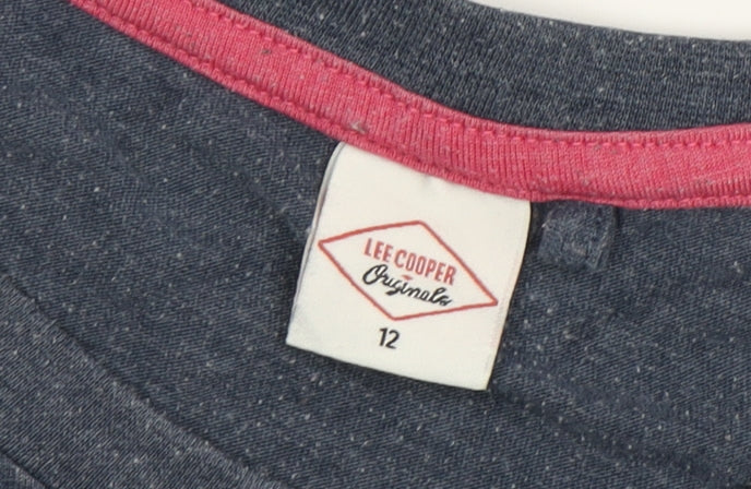 Lee Cooper Women's Blue Floral T-Shirt, Size 12