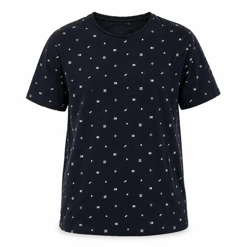 Terranova Blue Geometric T-Shirt, M, Unisex Casual