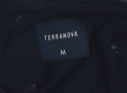 Terranova Blue Geometric T-Shirt, M, Unisex Casual