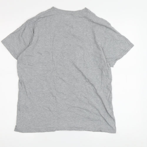 Domyos Men's Grey Cotton T-Shirt, Size S