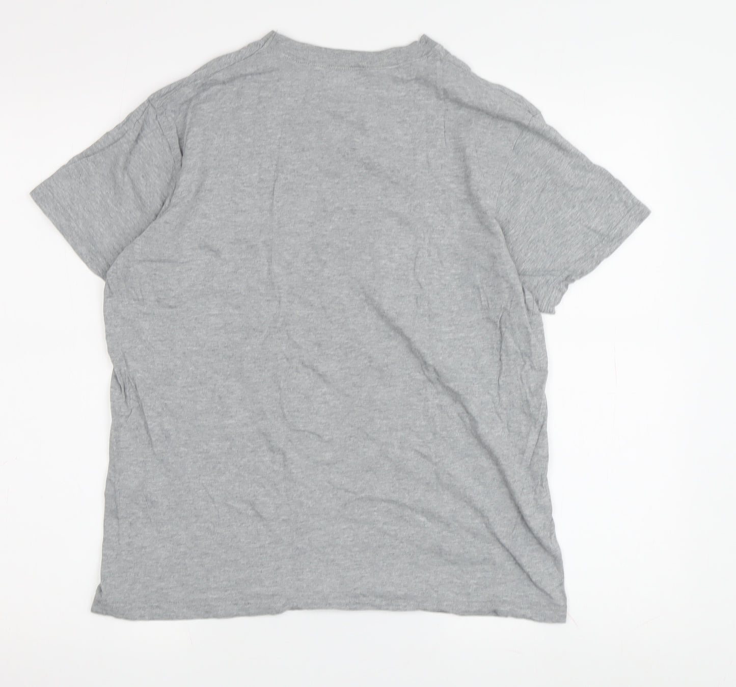 Domyos Men's Grey Cotton T-Shirt, Size S