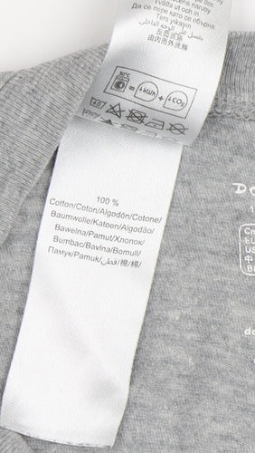 Domyos Men's Grey Cotton T-Shirt, Size S