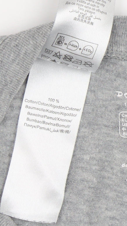 Domyos Men's Grey Cotton T-Shirt, Size S