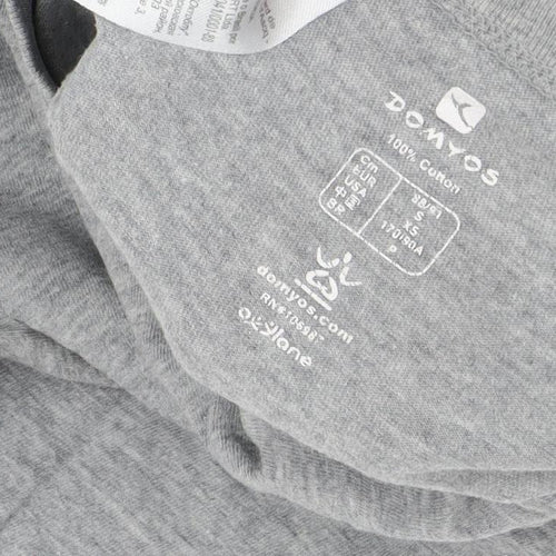 Domyos Men's Grey Cotton T-Shirt, Size S