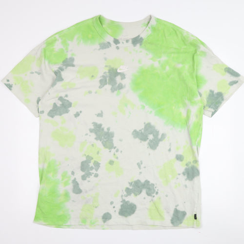 Nike Men's Green Tie-Dye Short Sleeve T-Shirt L
