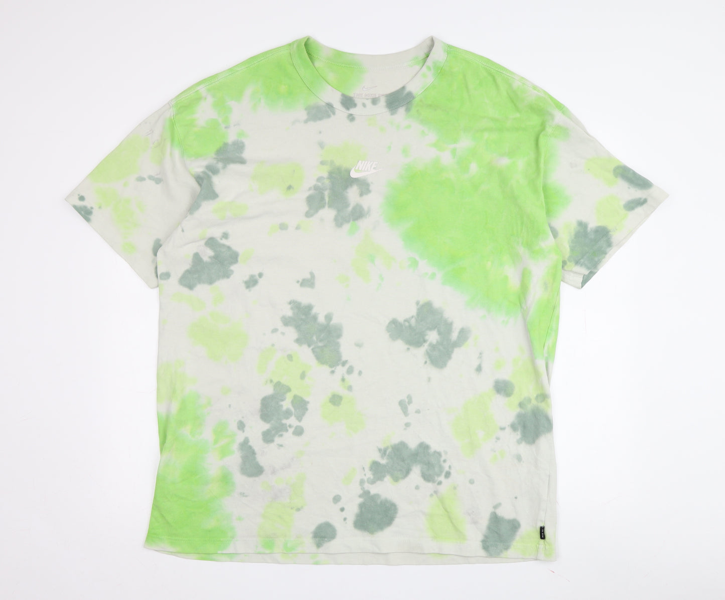 Nike Men's Green Tie-Dye Short Sleeve T-Shirt L
