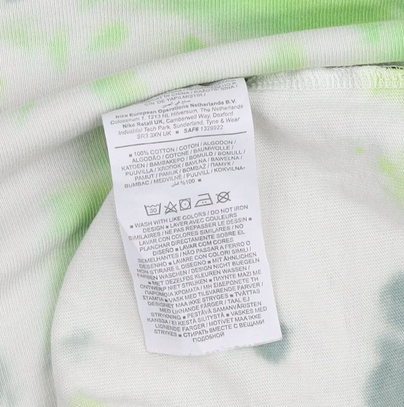 Nike Men's Green Tie-Dye Short Sleeve T-Shirt L