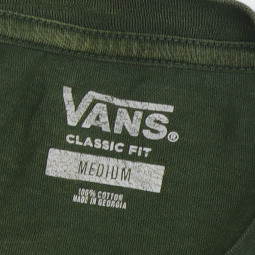 Vans Men's Green Classic Fit T-Shirt, Size M