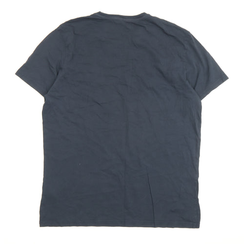 Timberland Men's Blue Graphic Print T-Shirt L