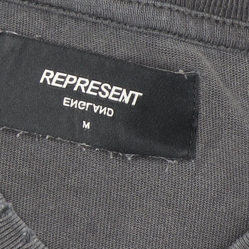 Represent Men's Black Graphic Print T-Shirt, Size M