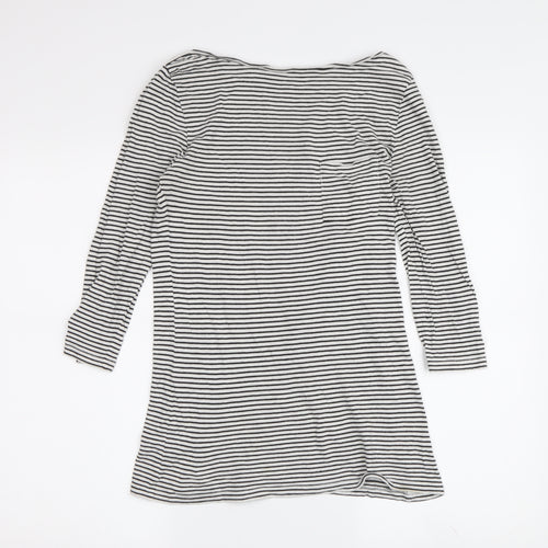 Gap Women's Striped 3/4 Sleeve T-Shirt in Black & White Size S