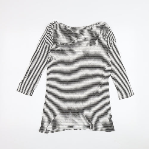 Gap Women's Striped 3/4 Sleeve T-Shirt in Black & White Size S