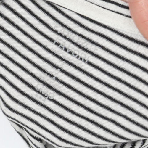 Gap Women's Striped 3/4 Sleeve T-Shirt in Black & White Size S