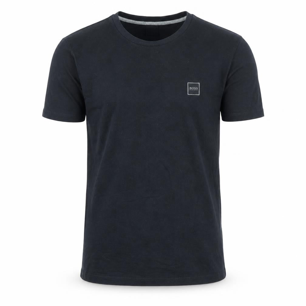 BOSS Men's Black Crew Neck T-Shirt, Size M, Logo Accent