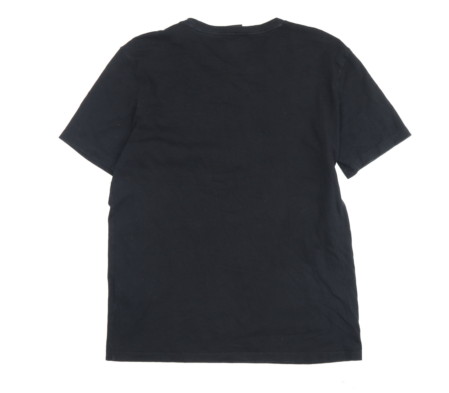BOSS Men's Black Crew Neck T-Shirt, Size M, Logo Accent