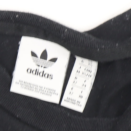 Adidas Unisex Black Basic T-Shirt, Regular Fit, Size S