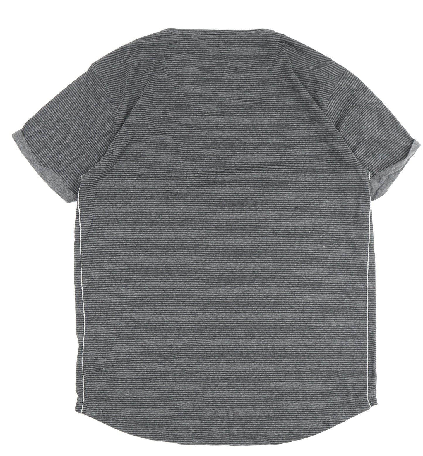 Ringspun Men's Grey XL Striped Pocket T-Shirt