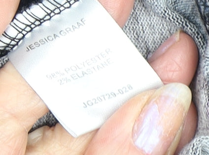 Jessica Graaf Women's Blue Floral Tunic, Long Sleeve, M