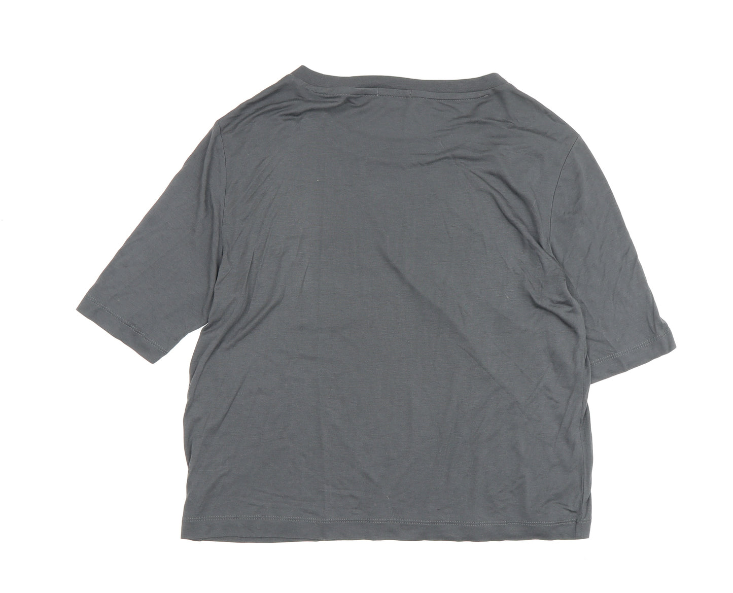 Gap Women's Grey Cotton T-Shirt XS Regular Fit