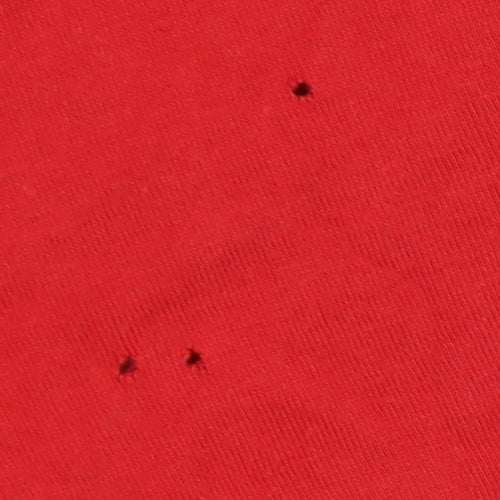 Adidas Men's Red Logo T-Shirt, Size M, Cotton Crew Neck