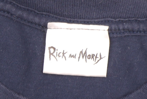 Rick and Morty Men's Blue XL Pickle Rick T-Shirt