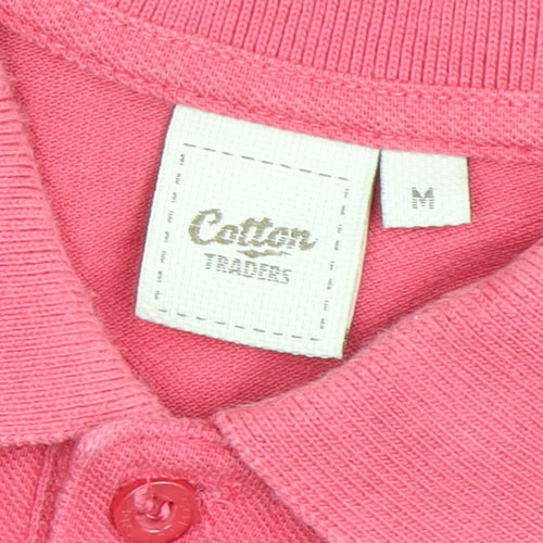 Cotton Traders Men's Pink Polo Shirt Medium