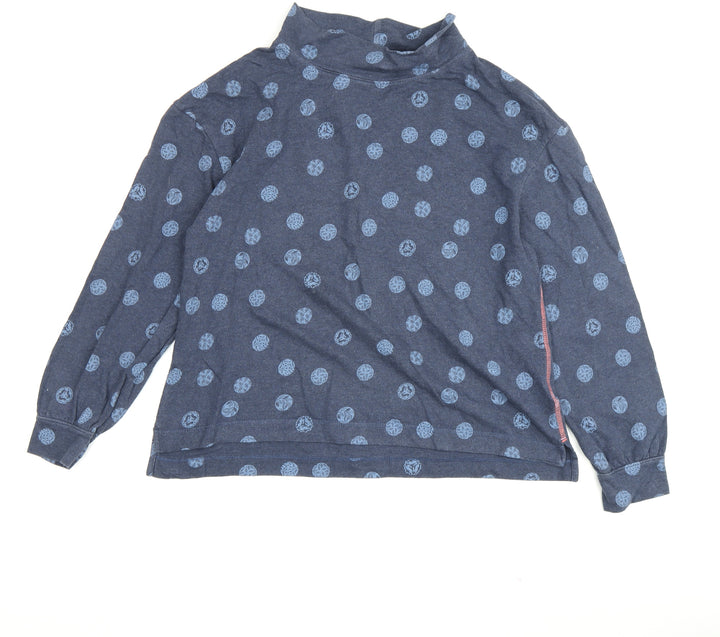 White Stuff Women's Blue Geometric Blouse Size 10