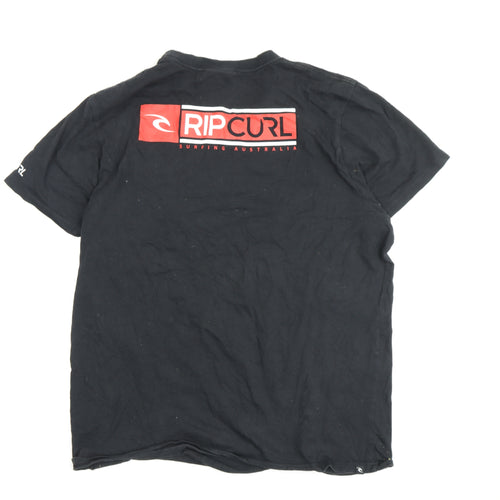 Rip Curl Men's Black Relaxed Fit Logo T-Shirt L