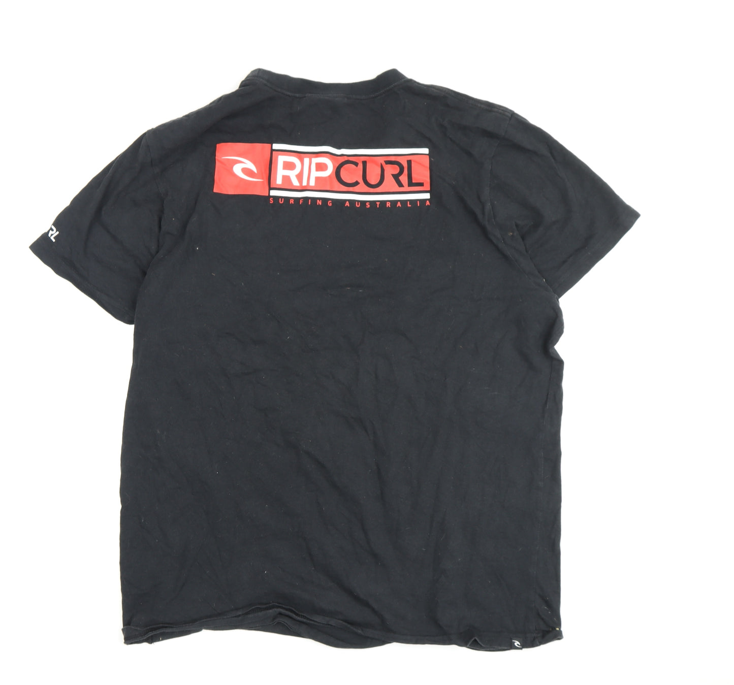 Rip Curl Men's Black Relaxed Fit Logo T-Shirt L