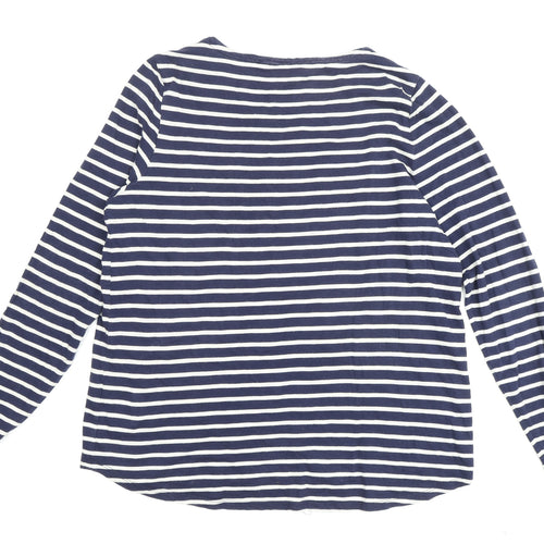 Boden Women's Blue Striped T-Shirt, Size 18, Casual Wear