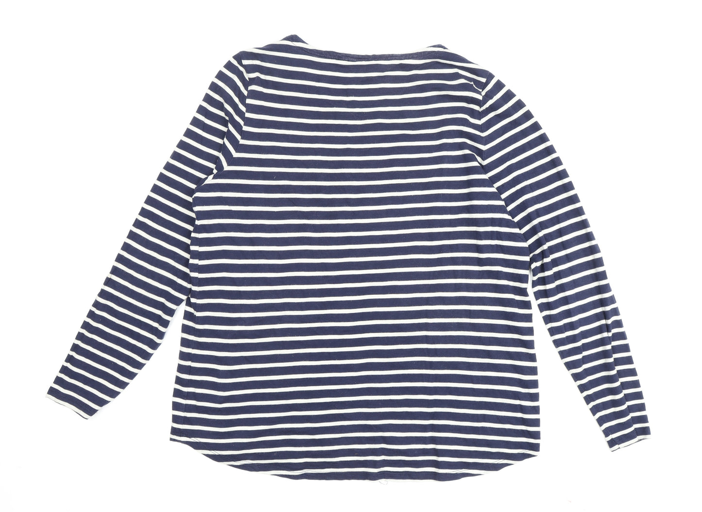 Boden Women's Blue Striped T-Shirt, Size 18, Casual Wear