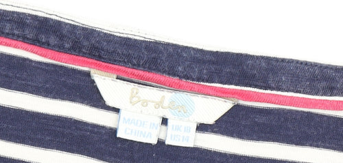 Boden Women's Blue Striped T-Shirt, Size 18, Casual Wear