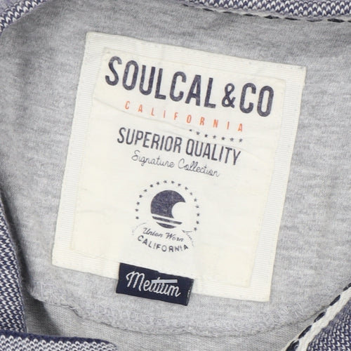 SoulCal & Co Men's Grey Polo Shirt Medium