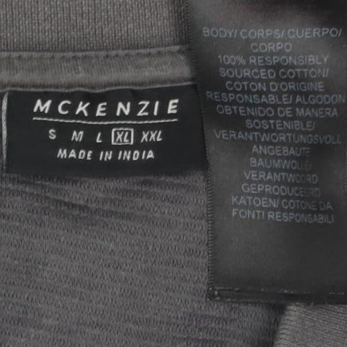 McKenzie Men's Grey Polo Shirt XL Short Sleeve Cotton
