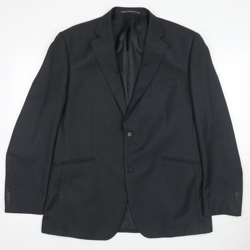 Dehavilland Men's Black Regular Fit Blazer, 42R