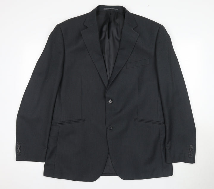 Dehavilland Men's Black Regular Fit Blazer, 42R